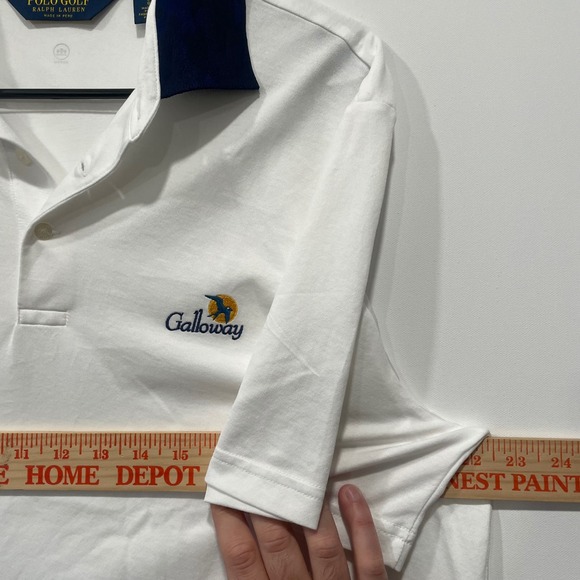Ralph Lauren Polo Golf Mens White Pro‎ Fit S/S Polo Size L Galloway - Picture 5 of 9